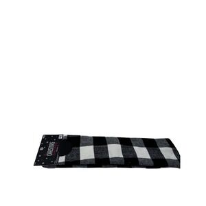 The Christmas Shoppe‎ Tree Skirt 48in Black White Buffalo Plaid Holiday Decor